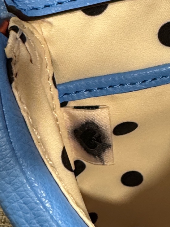 kate spade Tide Pool Blue Leather & Wicker Woven Crossbody Bag - Picture 14 of 17